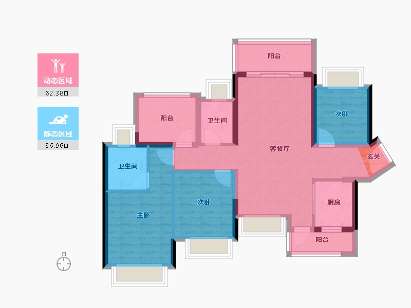 广东省-惠州市-星河荣域-87.99-户型库-动静分区