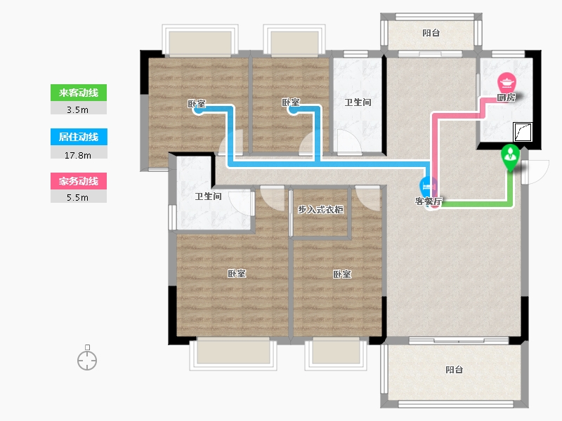 广东省-惠州市-凯景华府-110.15-户型库-动静线