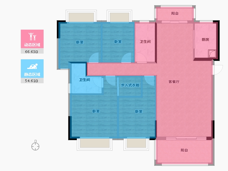 广东省-惠州市-凯景华府-110.15-户型库-动静分区