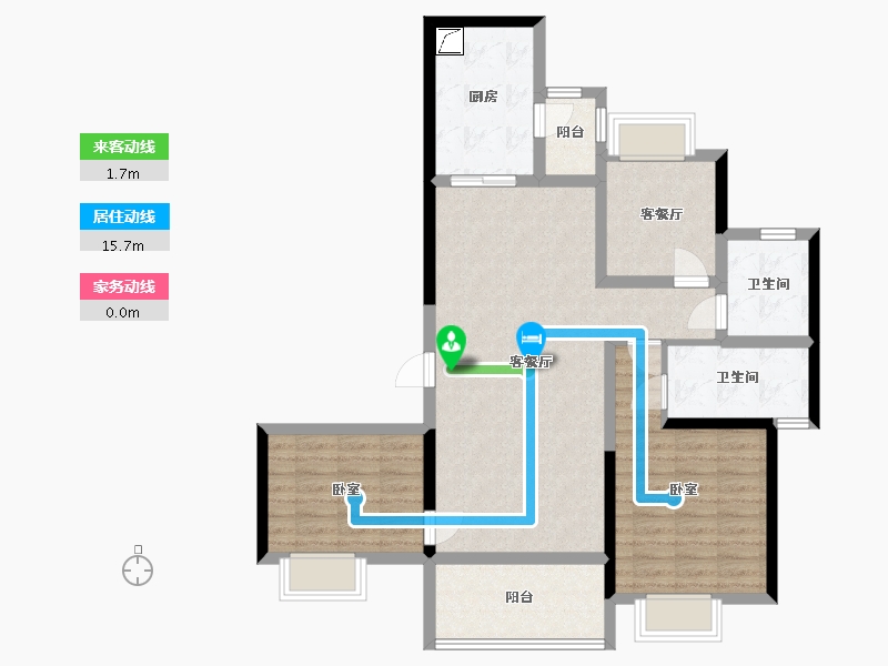 广东省-汕尾市-汕尾恒大悦珑湾-92.91-户型库-动静线