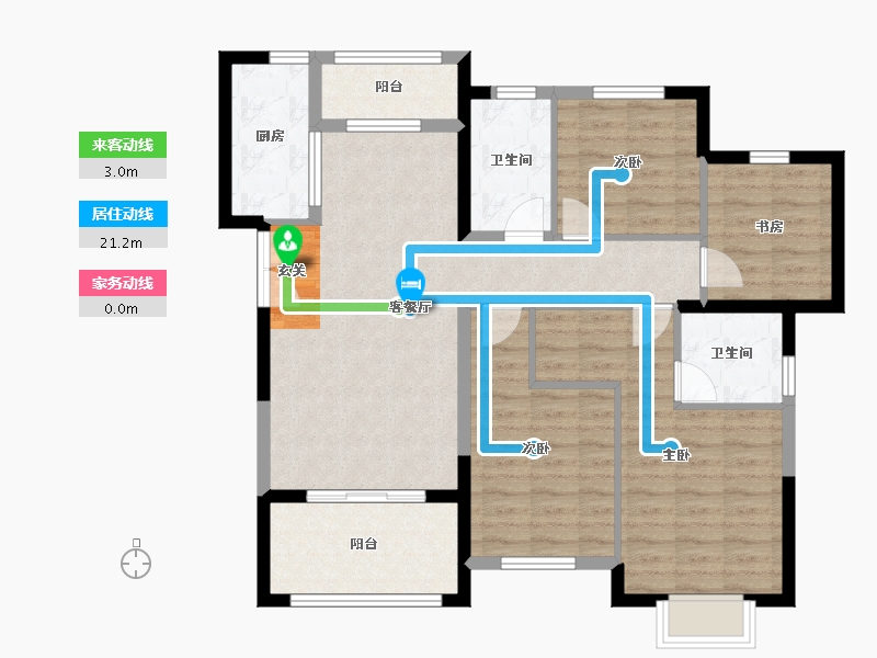 湖南省-长沙市-中欣楚天雅郡-99.89-户型库-动静线