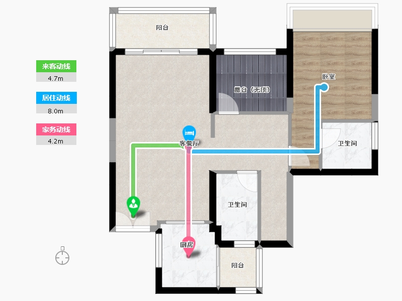 广东省-深圳市-宇宏健康花城知了山-73.64-户型库-动静线