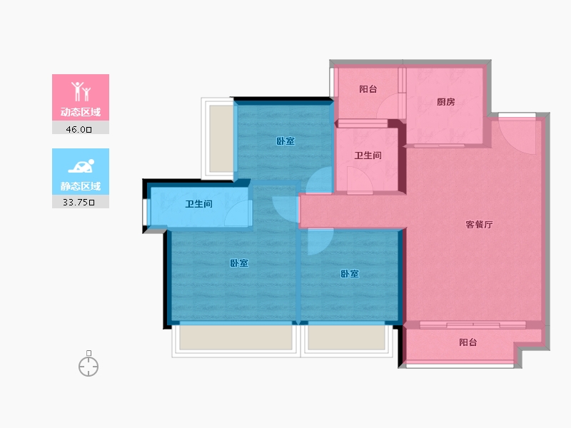 广东省-深圳市-中粮凤凰里-71.00-户型库-动静分区