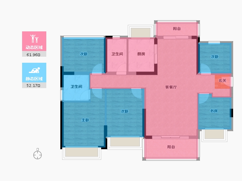 广东省-惠州市-昊翔源壹城中心-101.77-户型库-动静分区