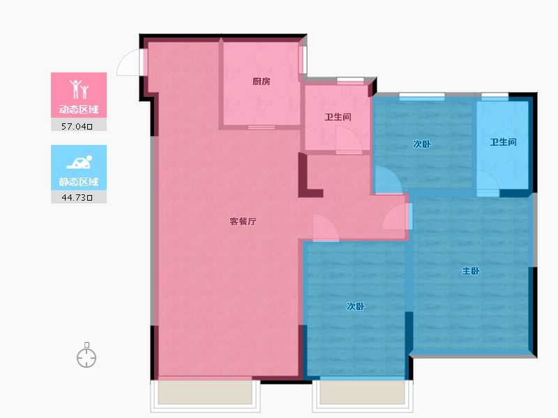 山东省-青岛市-即墨万达广场-91.99-户型库-动静分区