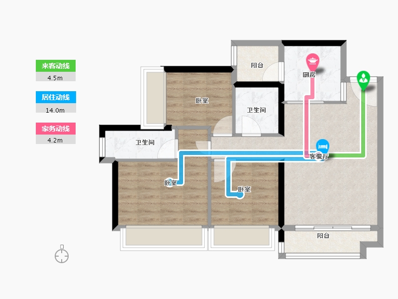 广东省-深圳市-中粮凤凰里-72.00-户型库-动静线