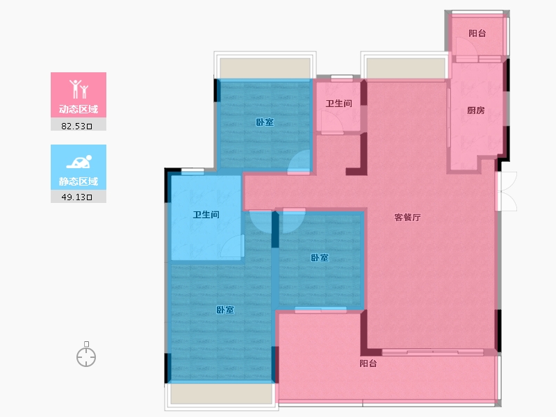 湖南省-娄底市-南苑·上和2期-118.19-户型库-动静分区