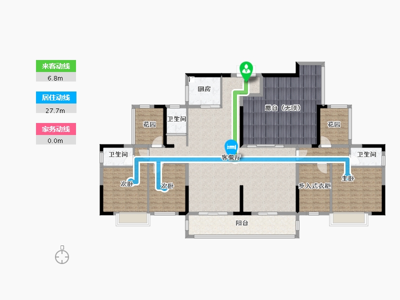 湖南省-湘潭市-银港国际-185.67-户型库-动静线