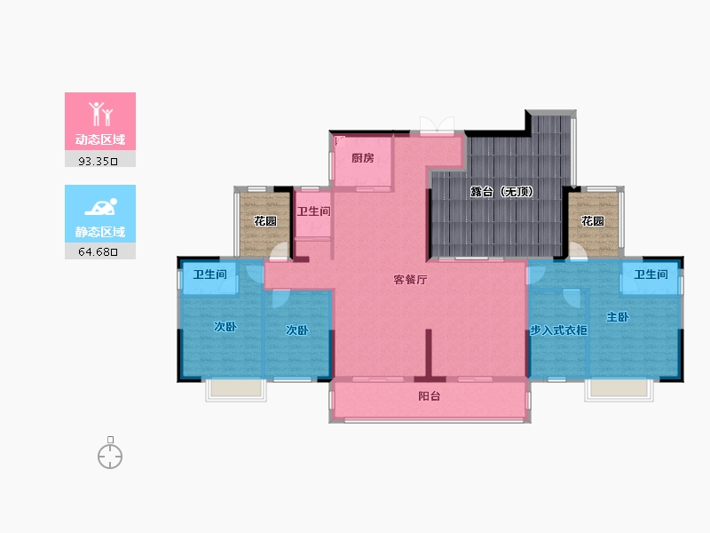 湖南省-湘潭市-银港国际-185.67-户型库-动静分区