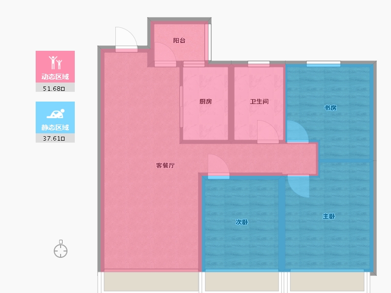 山东省-青岛市-和达上城-80.00-户型库-动静分区