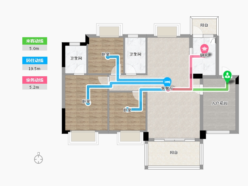 广东省-惠州市-宏新蜜橙公馆-94.70-户型库-动静线