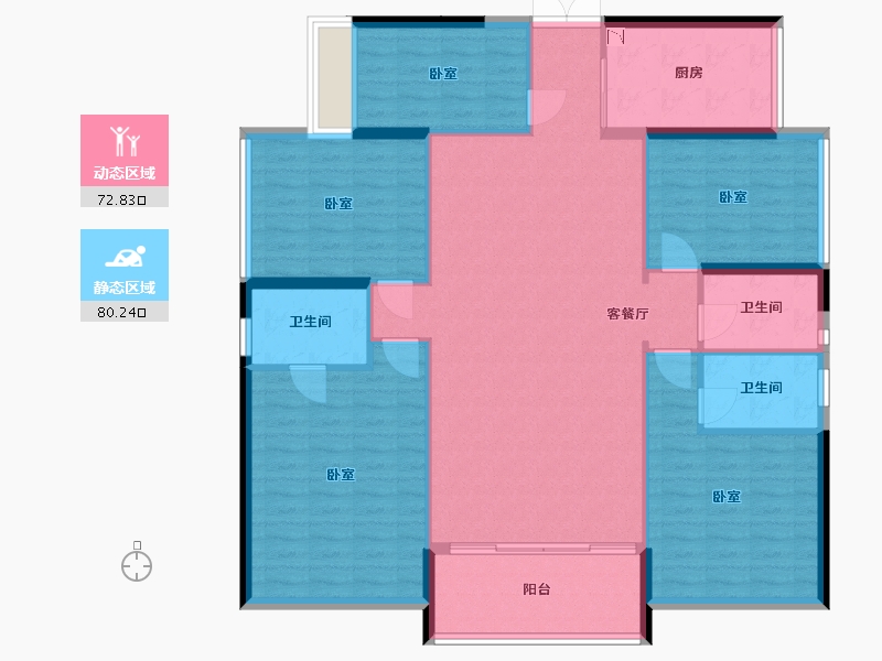 广东省-深圳市-山海上园二期-140.24-户型库-动静分区