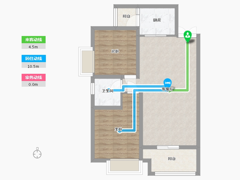 湖南省-常德市-时代华府-65.08-户型库-动静线