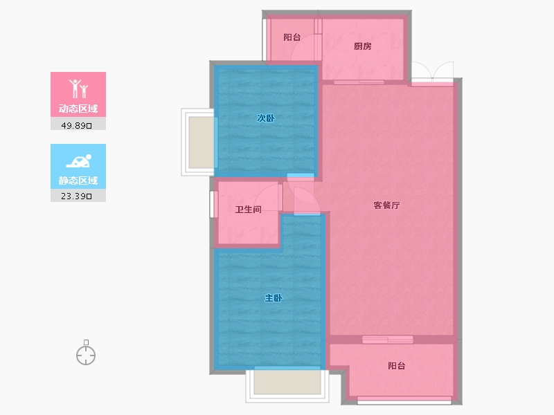 湖南省-常德市-时代华府-65.08-户型库-动静分区