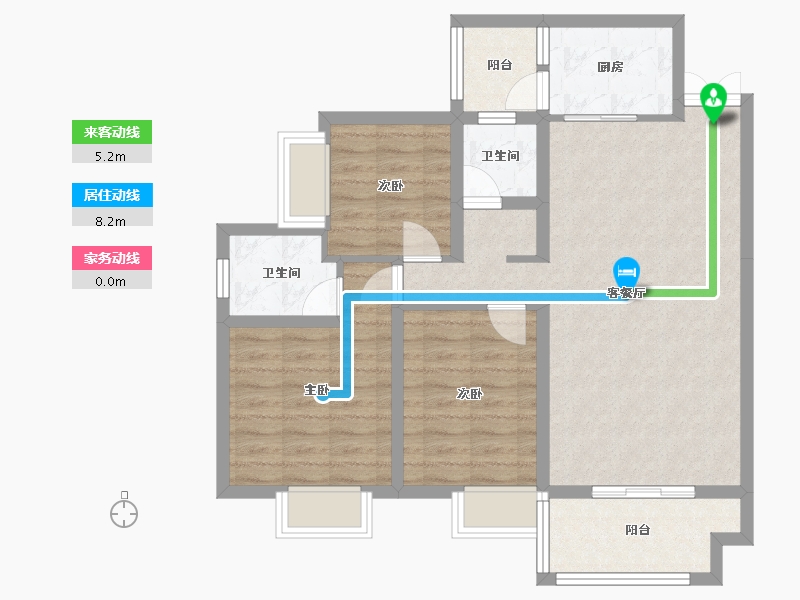 湖南省-常德市-时代华府-84.17-户型库-动静线