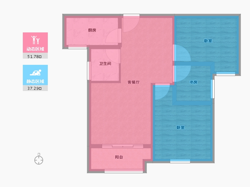 河南省-开封市-锦官城-79.54-户型库-动静分区