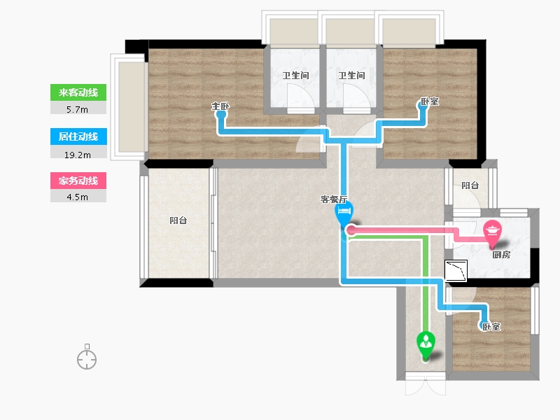 广东省-深圳市-昊龙华庭-69.16-户型库-动静线