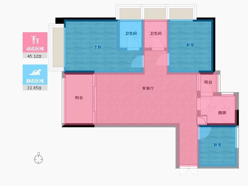 广东省-深圳市-昊龙华庭-69.16-户型库-动静分区