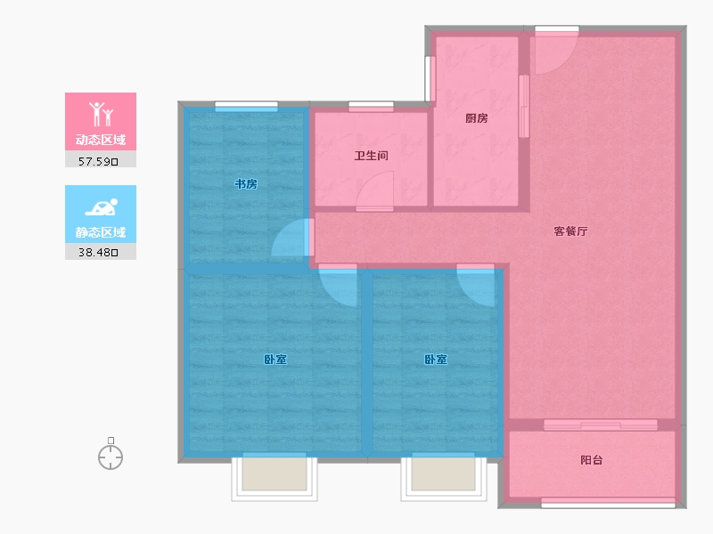 河南省-开封市-锦官城-86.02-户型库-动静分区