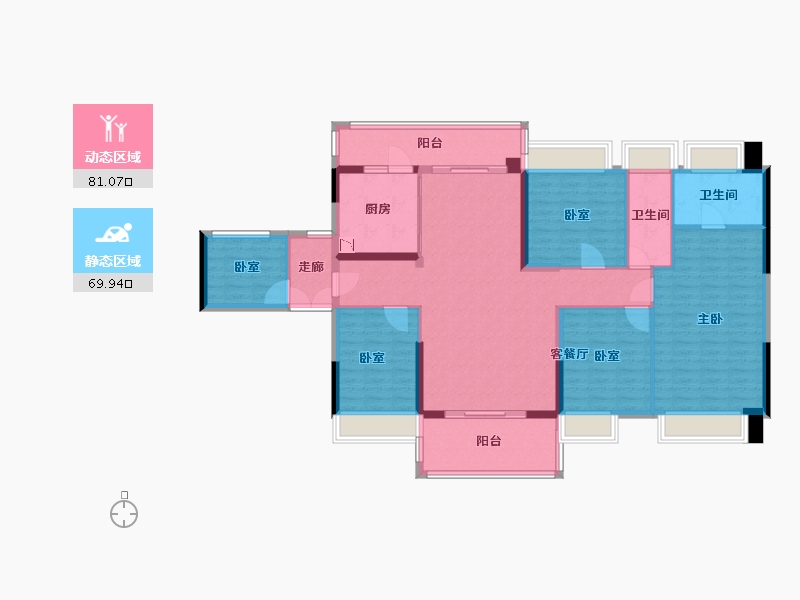 广东省-深圳市-昊龙华庭-136.31-户型库-动静分区