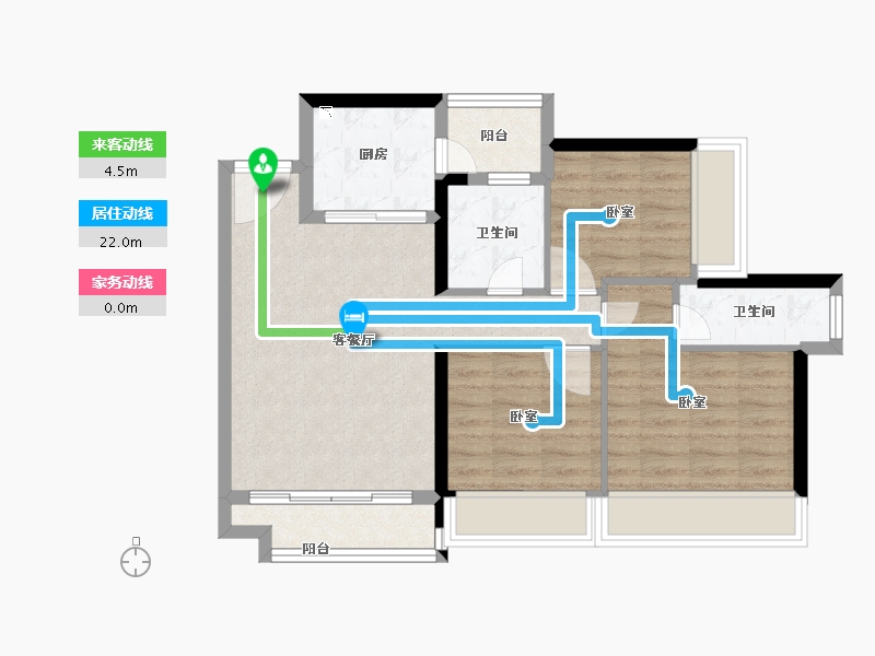 广东省-深圳市-中粮凤凰里-72.00-户型库-动静线