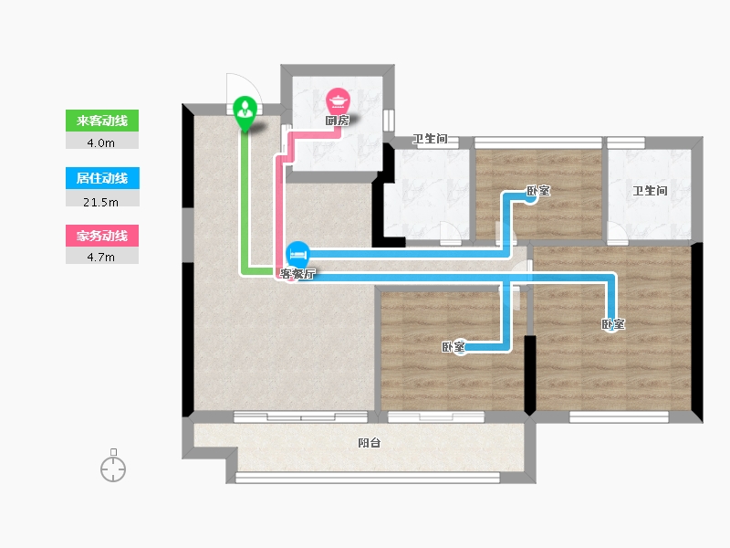 福建省-福州市-保利堂悦-70.19-户型库-动静线