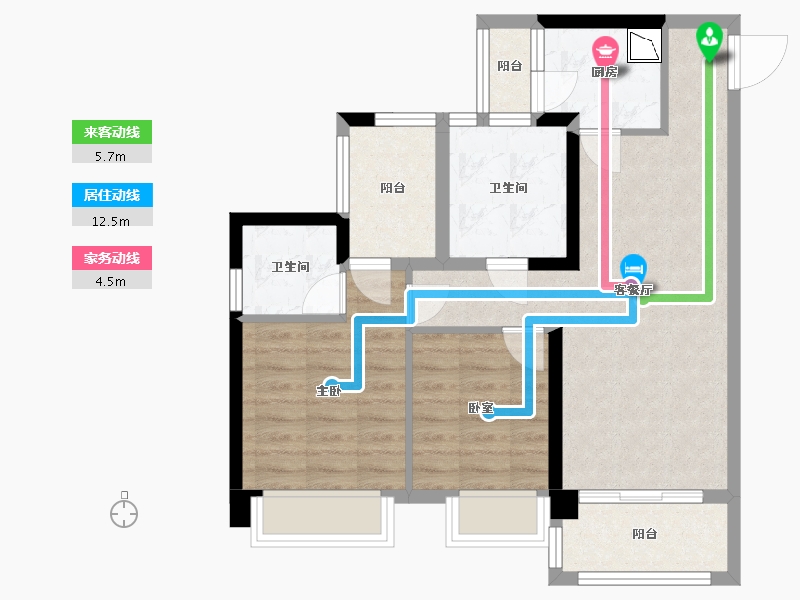 广东省-深圳市-昊龙华庭-68.83-户型库-动静线