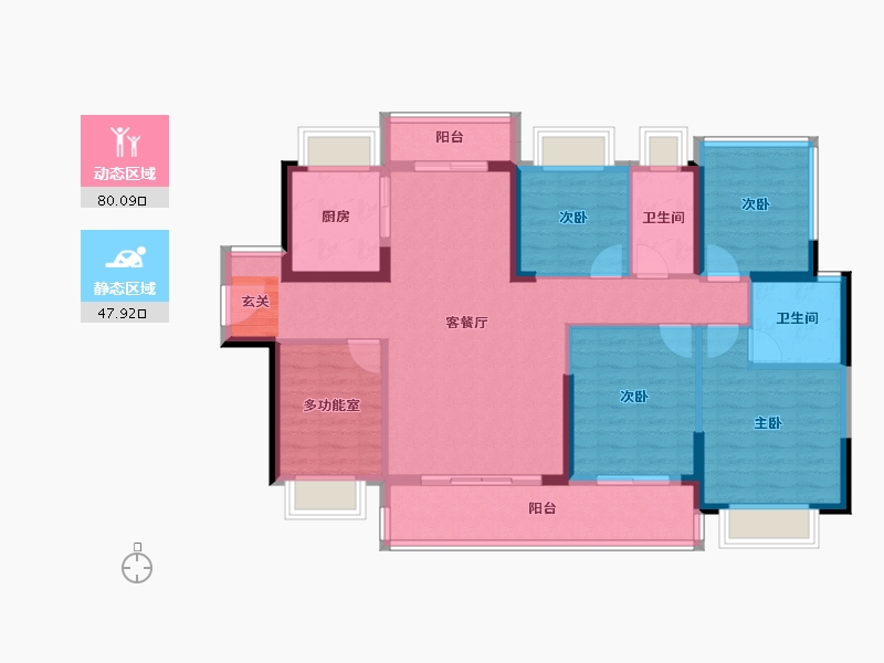 广东省-惠州市-昊翔源壹城中心-114.92-户型库-动静分区