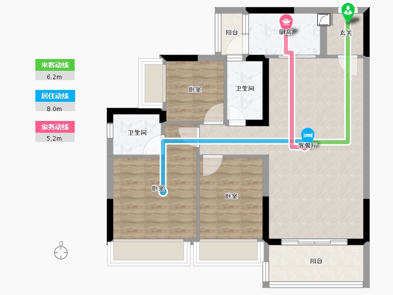 广东省-惠州市-星悦花园-78.41-户型库-动静线