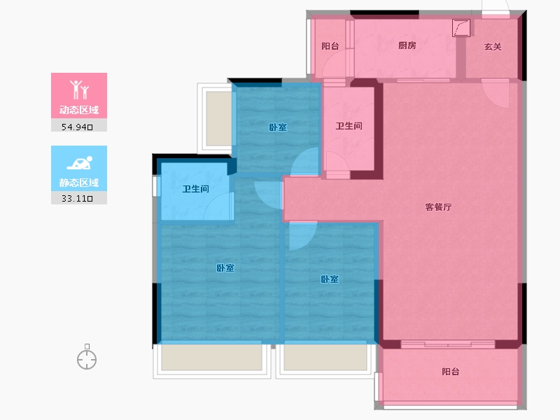 广东省-惠州市-星悦花园-78.41-户型库-动静分区