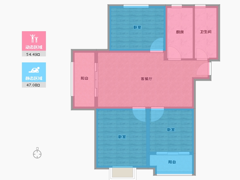 河南省-开封市-锦官城-91.30-户型库-动静分区