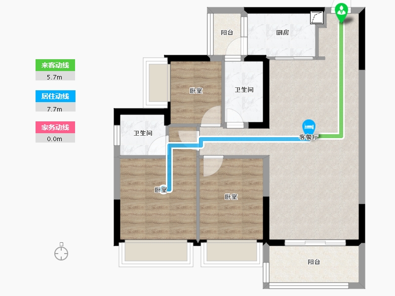 广东省-惠州市-星悦花园-75.08-户型库-动静线