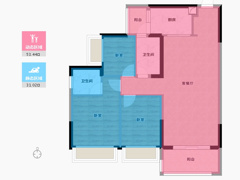 广东省-惠州市-星悦花园-75.08-户型库-动静分区