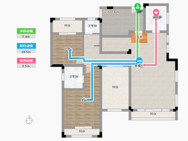 湖南省-长沙市-房聚云台府-120.38-户型库-动静线