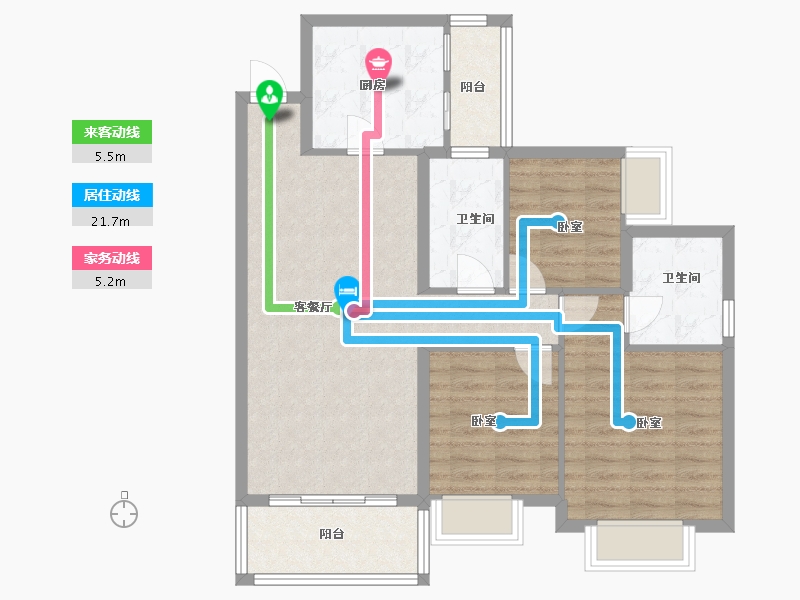 广东省-河源市-河源恒大雅苑-85.00-户型库-动静线