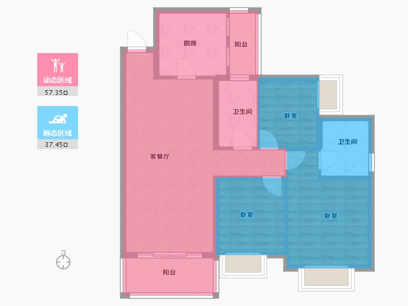 广东省-河源市-河源恒大雅苑-85.00-户型库-动静分区