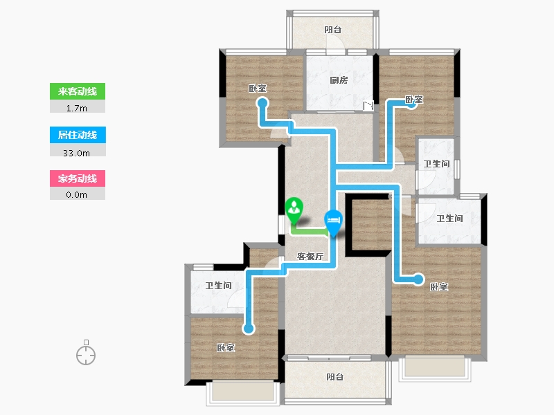 广东省-广州市-华侨城云邸星悦-120.86-户型库-动静线