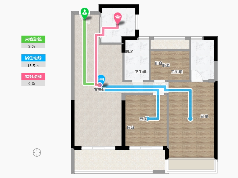 浙江省-温州市-乐虹湾-90.01-户型库-动静线