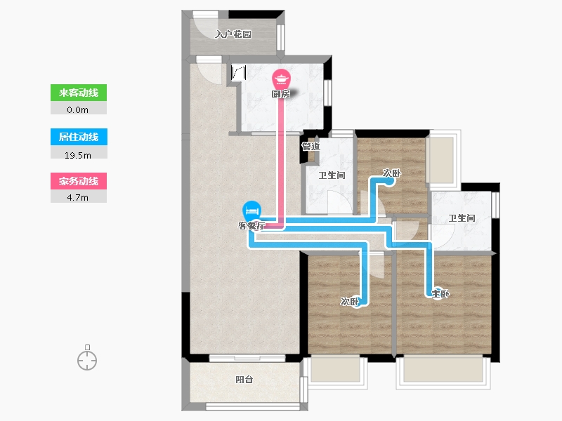 广东省-江门市-时代春树里-73.80-户型库-动静线