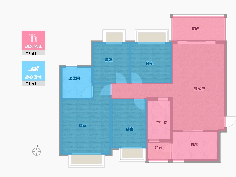 广东省-河源市-河源恒大雅苑-98.00-户型库-动静分区