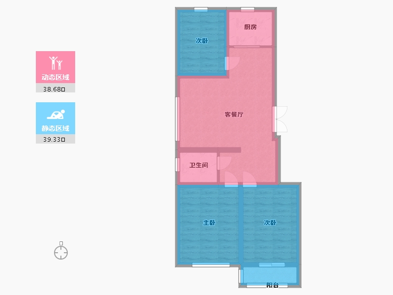 山东省-潍坊市-瑞峰清华坊-69.00-户型库-动静分区