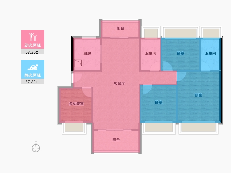 广东省-深圳市-碧桂园南站新城-91.79-户型库-动静分区