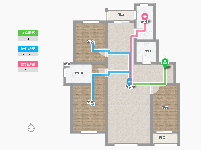 吉林省-长春市-潭泽东南明珠-97.78-户型库-动静线