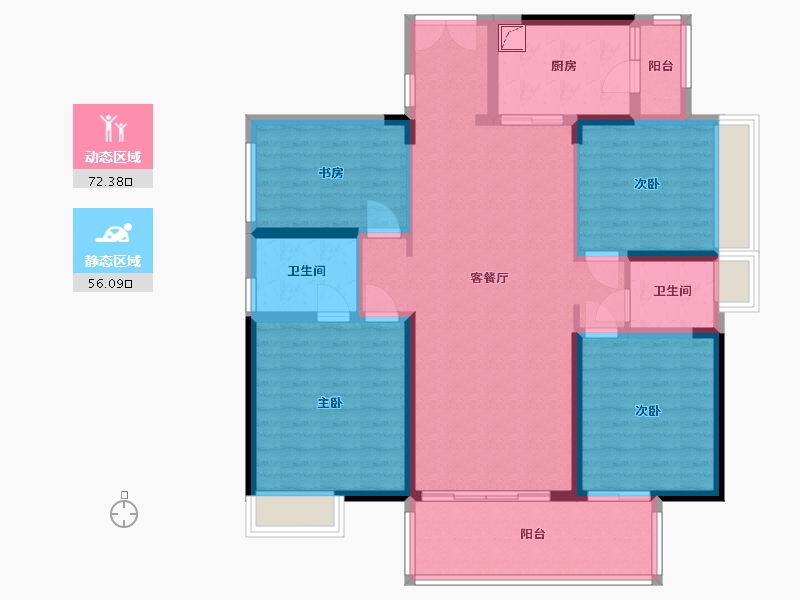 广东省-阳江市-保利中央公园-115.14-户型库-动静分区