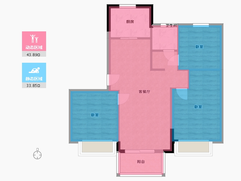 江苏省-苏州市-优步花园-70.00-户型库-动静分区