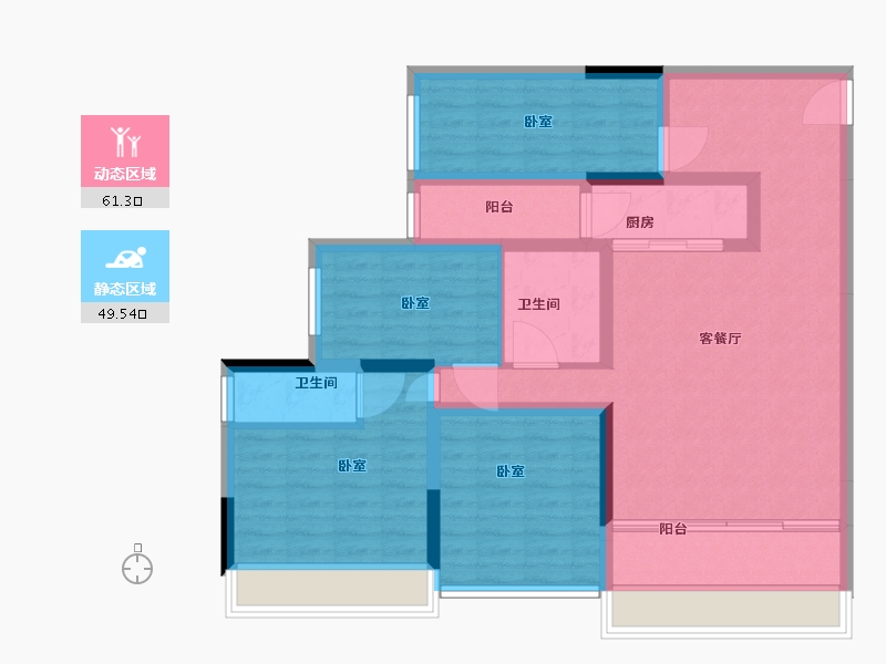 湖南省-郴州市-隆昇花园-98.01-户型库-动静分区