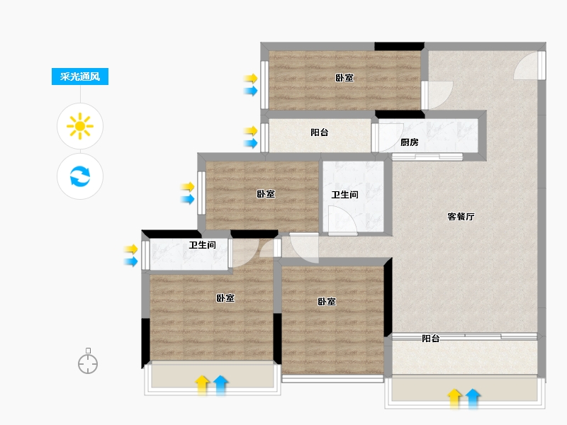 湖南省-郴州市-隆昇花园-98.01-户型库-采光通风