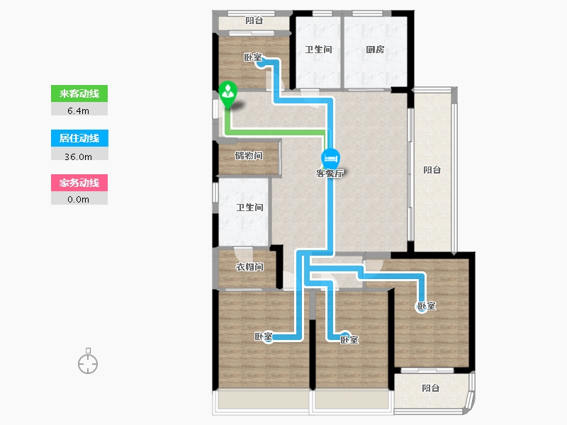 浙江省-温州市-乐虹湾-134.00-户型库-动静线