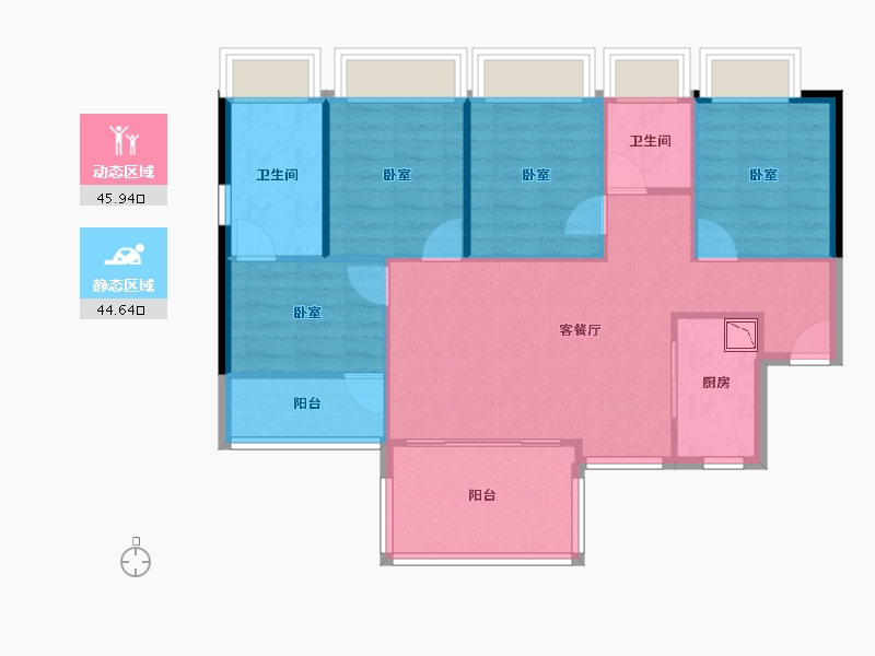 广东省-深圳市-百晟上府-81.80-户型库-动静分区