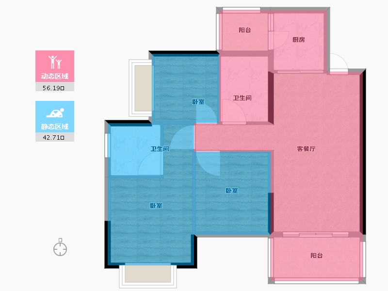 广东省-河源市-河源恒大锦苑-89.20-户型库-动静分区